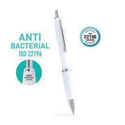 Bolígrafo antibacteriano blanco