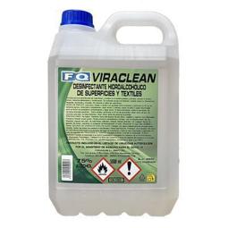 Solución hidroalcohólica Viraclean Superficies 5L, desinfectante para superficies (incluído en listado virucidas Ministerio)